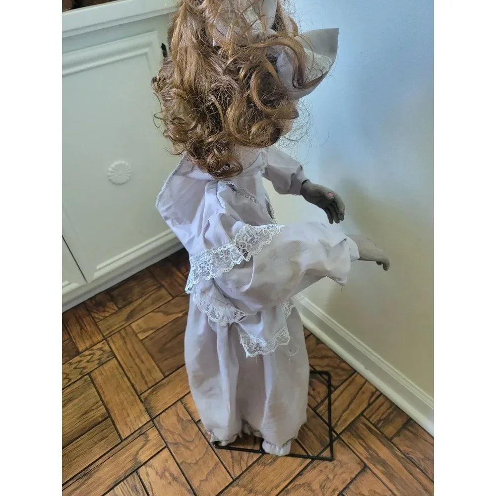 Halloween haunted child girl prop light‎ life size sound